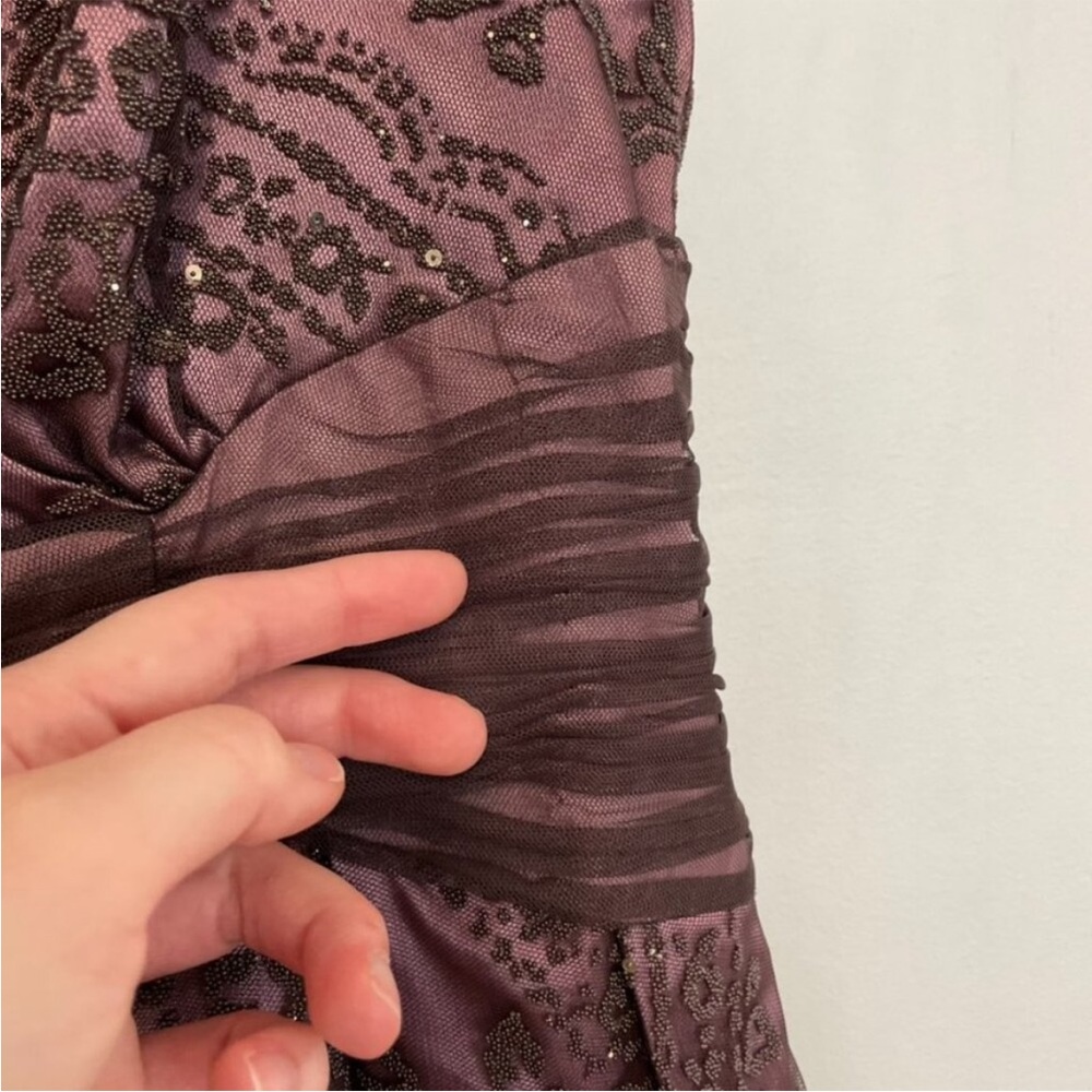 COLDWATER CREEK Purple Plum Mauve Beaded Sequin Embellished Dress - Picture 6 of 14
